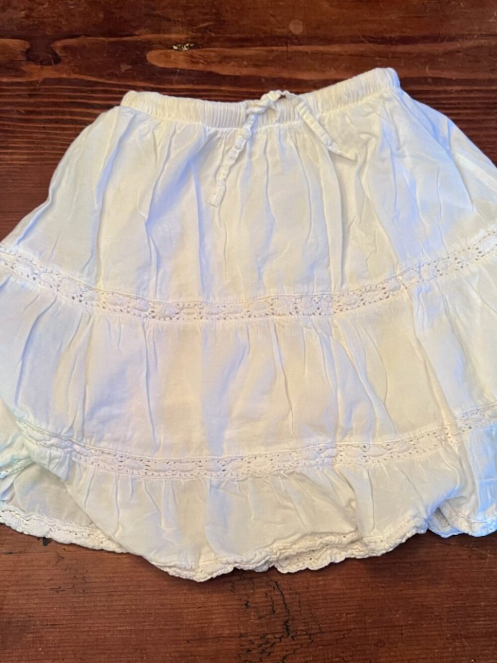 Mini Boden Girls White Skirt Size 5-6Y